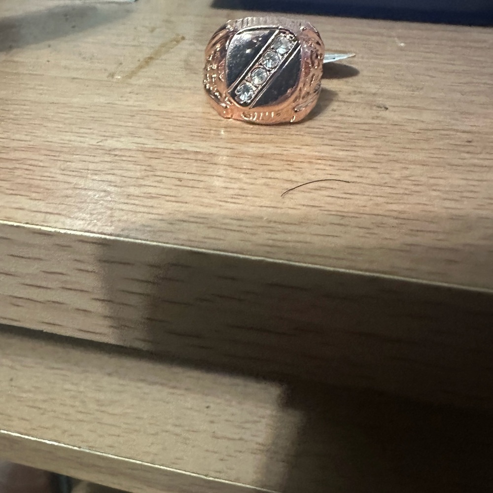 Men’s rose Gold plated and cz’s Statement Ring